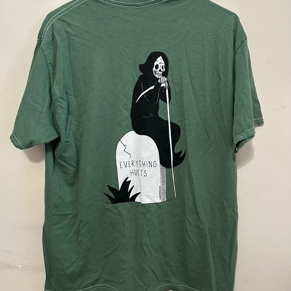 Threadless Darker Days “Everything Hurts” Bluish … - image 6